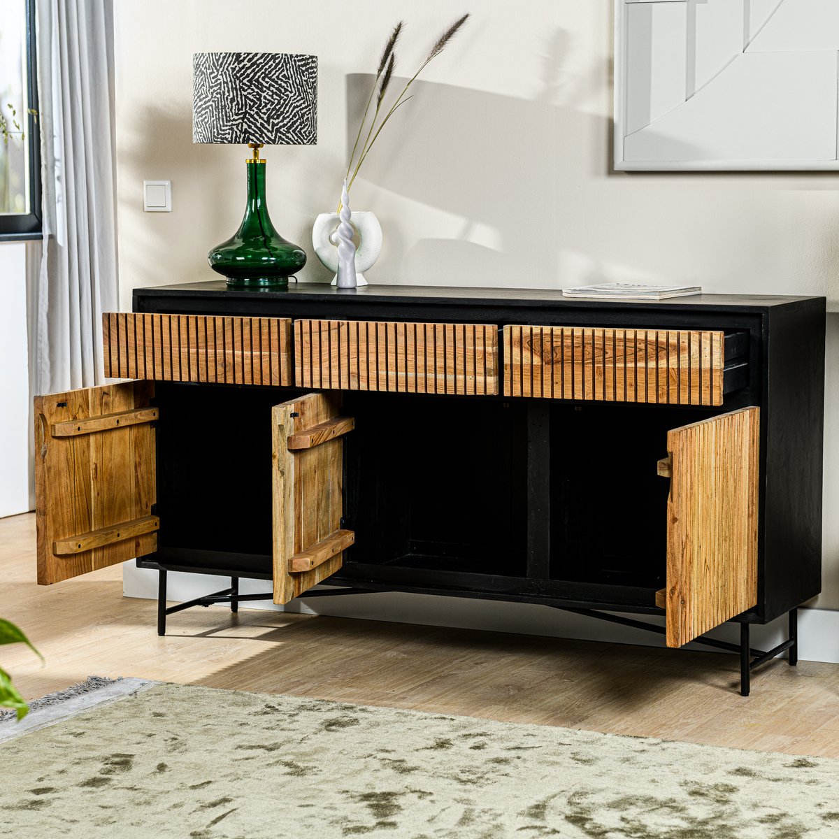 sideboard, 160 cm, b420 acacia pure