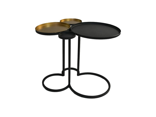 Side table - 61x53x50 - Gold/black - Iron