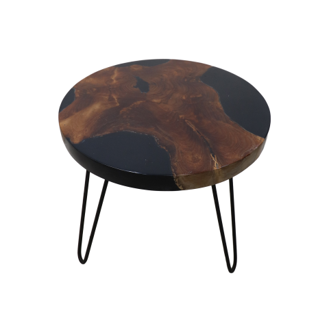 side table round - ø50x45 - teak/epoxy