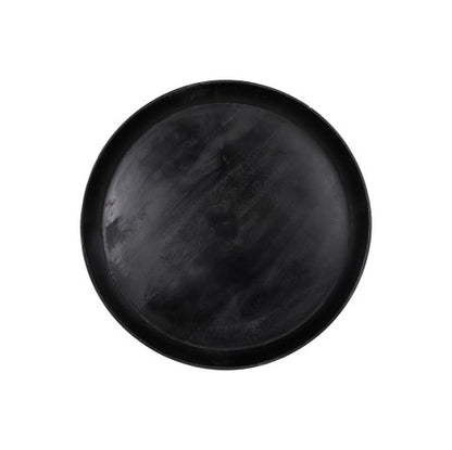 Bijzettafel Ventura - ø60 cm - mangohout/ijzer - black wash/antique gold