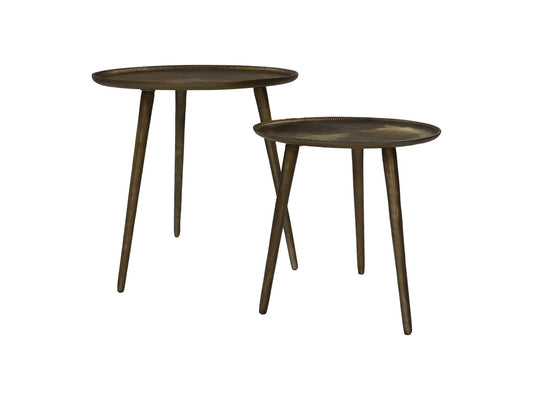 Side tables Round - ø50x50/ø40x40 - Gold - Aluminum/Iron