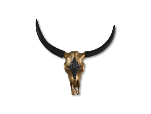 Buffalo head S - 60x60x10 - Gold/black - Metal