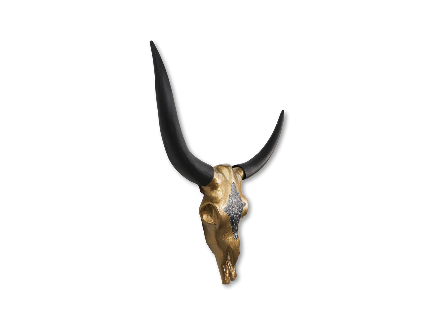 buffelkop s - 60x60x10 - goud/zwart - metaal