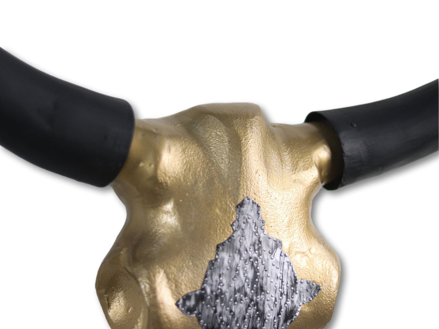 buffalo head s - 60x60x10 - gold/black - metal