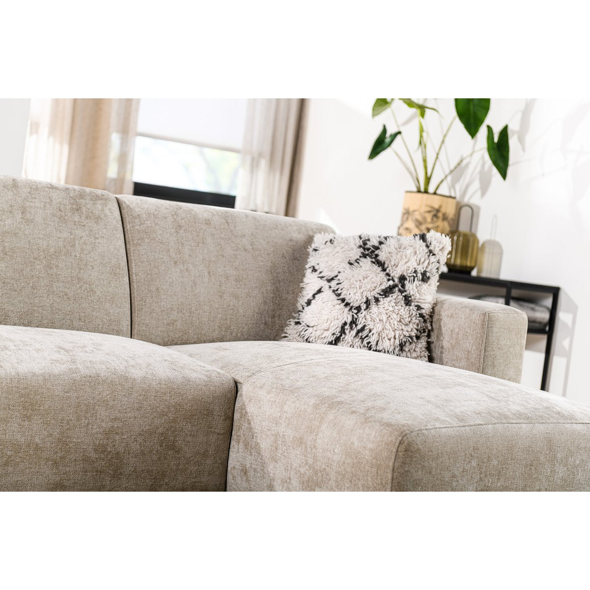 3 seater sofa cl right, fabric rowan, r520 taupe