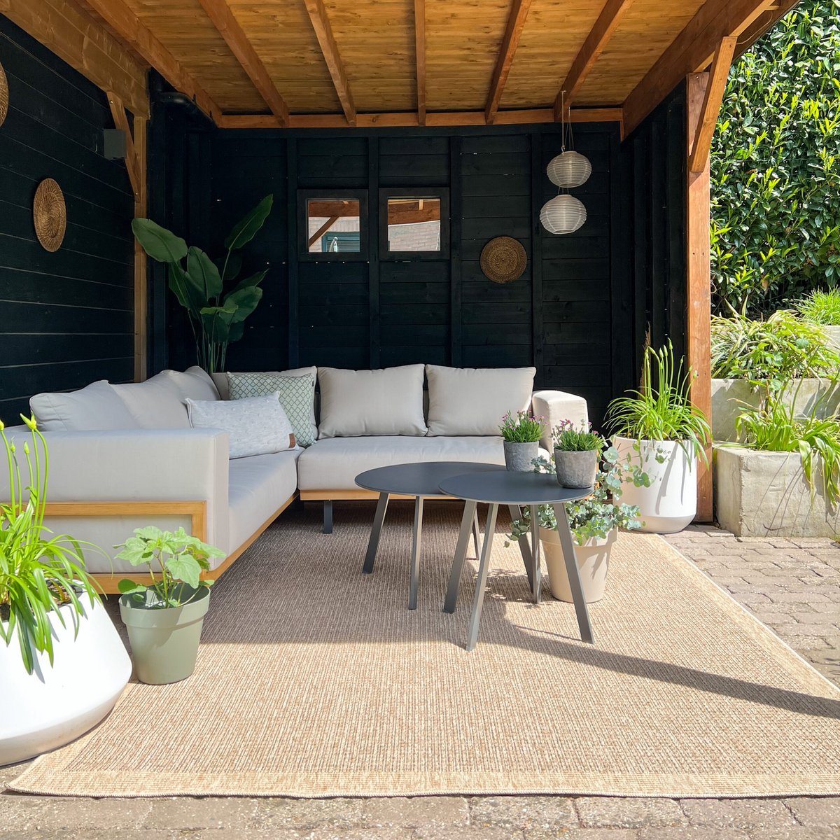 outdoor rug - jute outdoor beige/natural 160 x 230cm