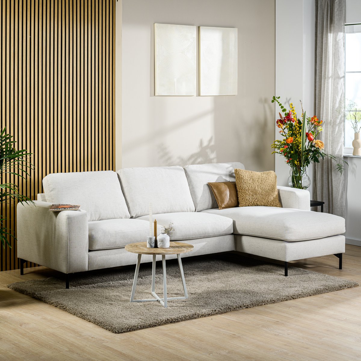 3-seater sofa cl l+r, valente fabric, v920 natural