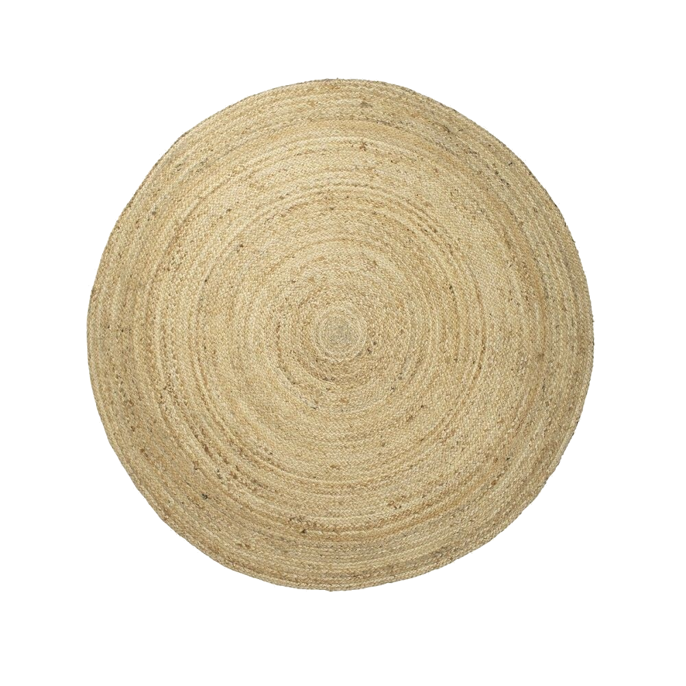 jute rug round 240cm natural