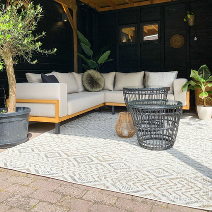 Outdoor rug - Asti White/Sand/Anthracite 160 x 230cm