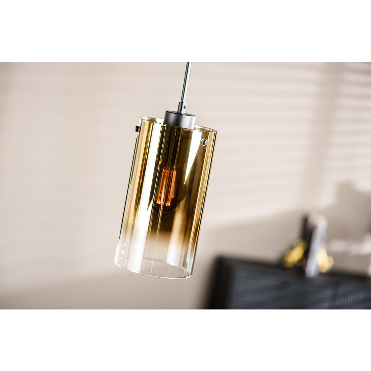 pendant lamp, 4-light, h850 gold