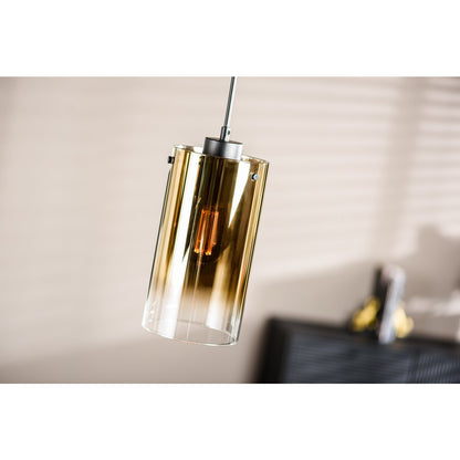 Pendant lamp, 4-light, H850 gold