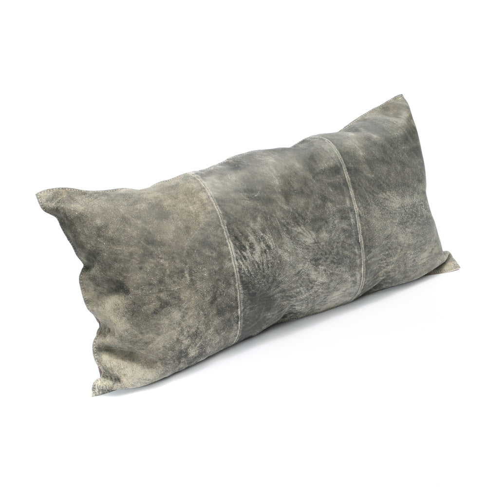 the three panels suede cushion cover - gray - 30x60