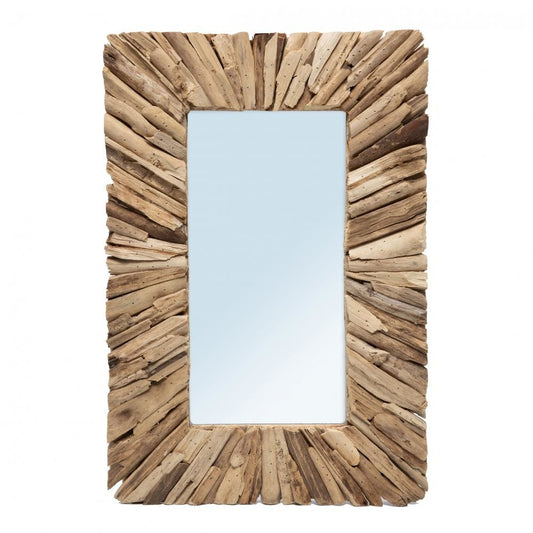 De Driftwood Framed Spiegel - Naturel - M