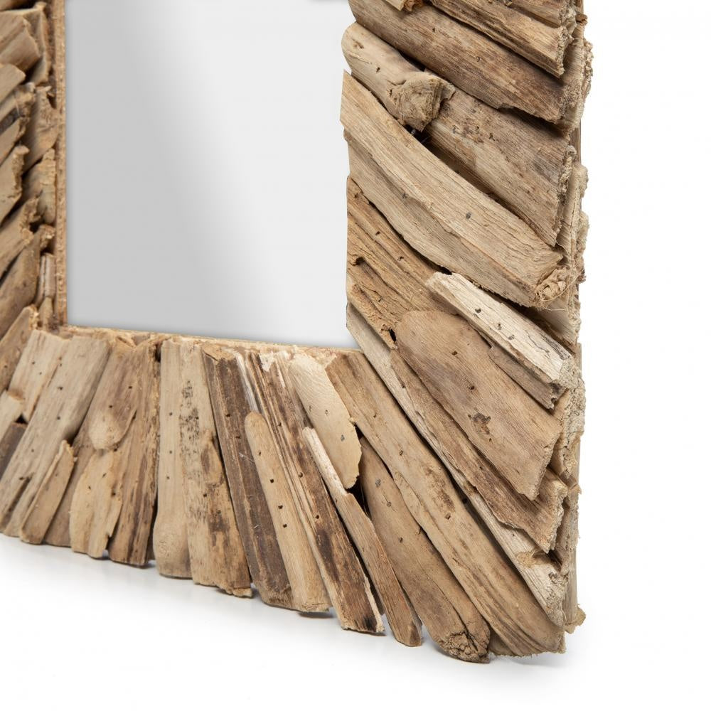 de driftwood framed spiegel - naturel - m