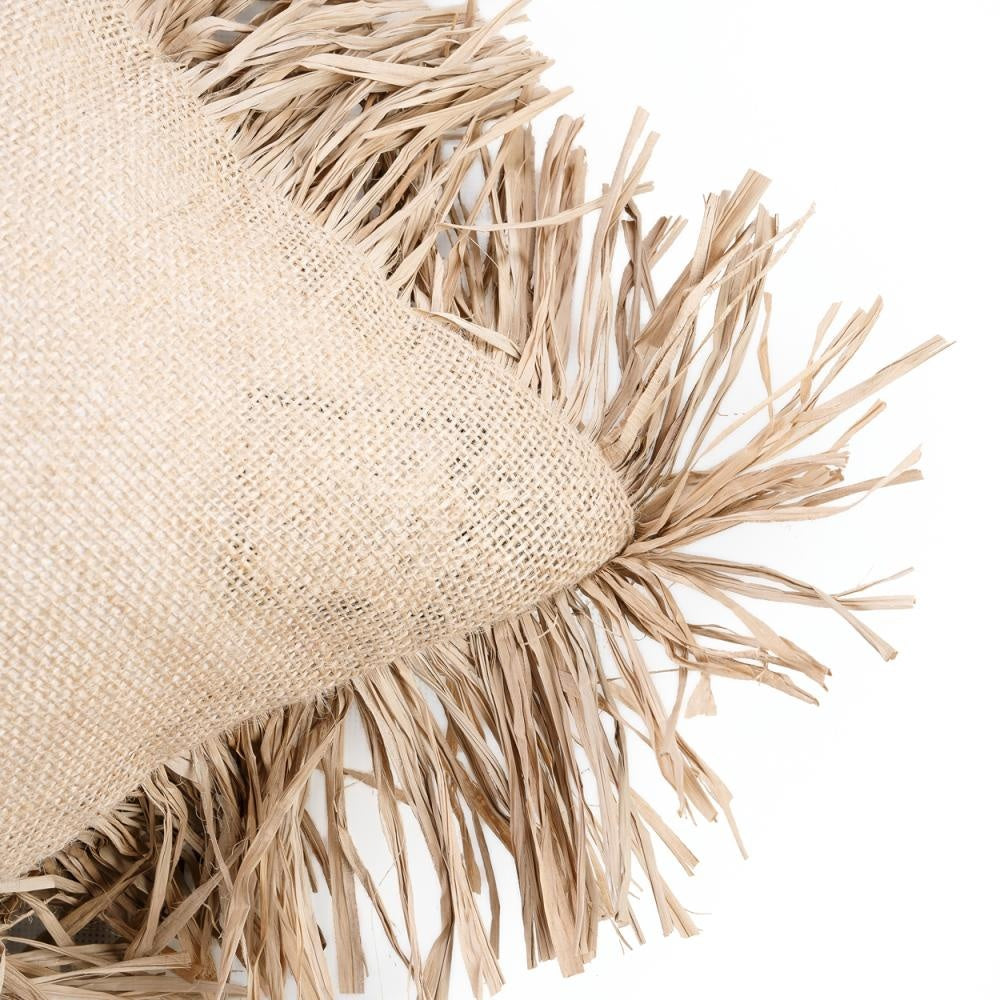 the jute bonita cushion cover - natural - 30x50