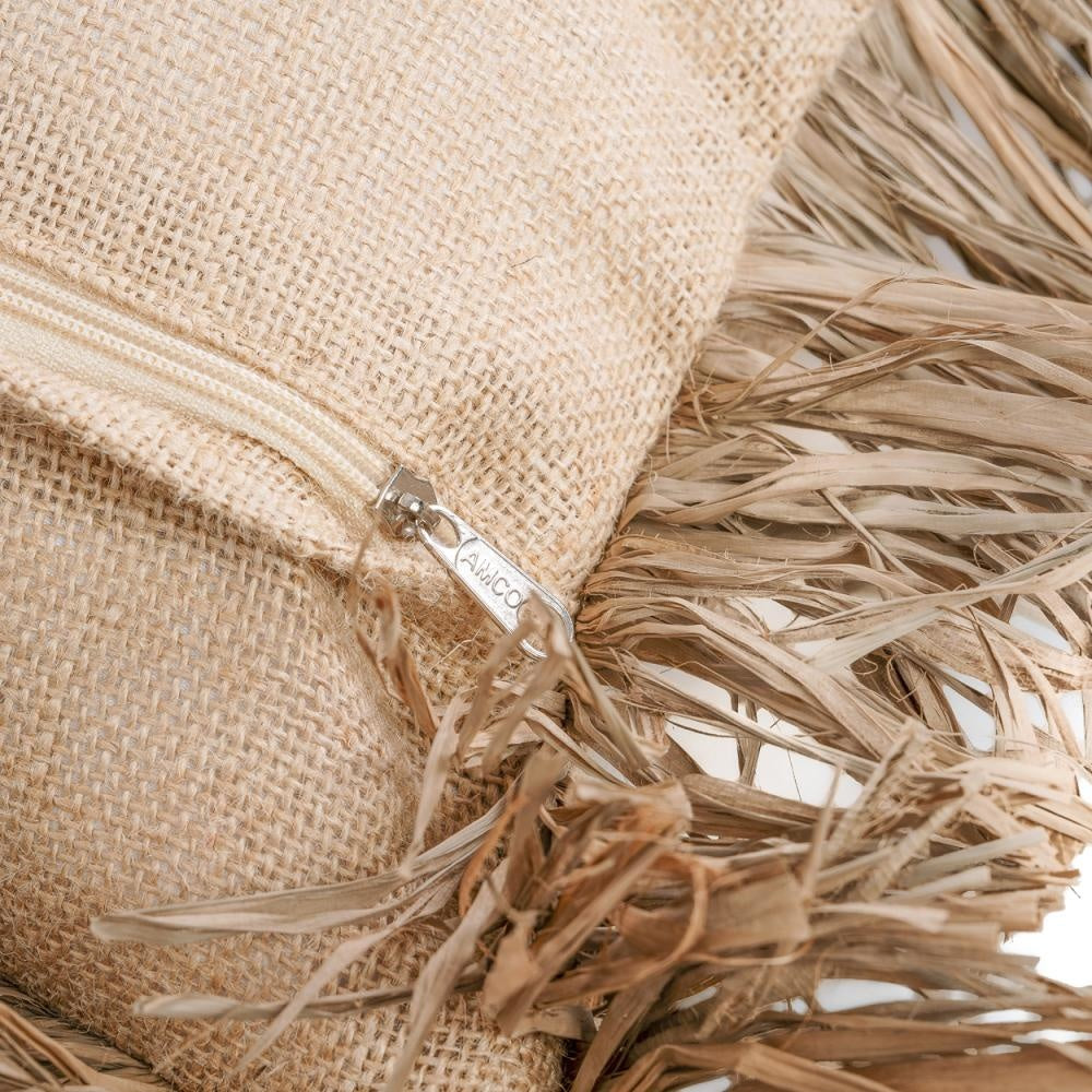 the jute bonita cushion cover - natural - 40x40