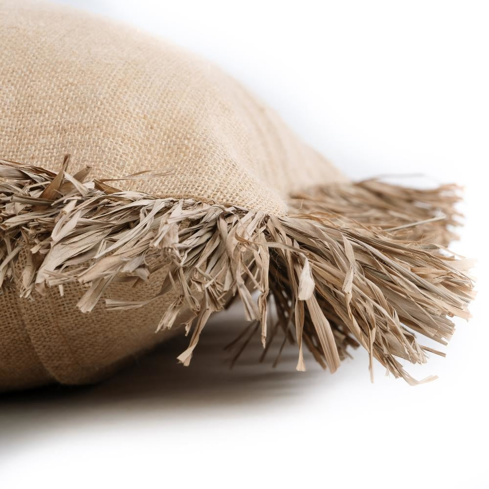 the jute bonita cushion cover - natural - 60x60