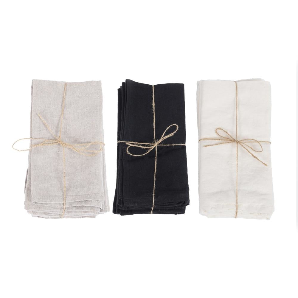 the linen napkin - white - set of 4