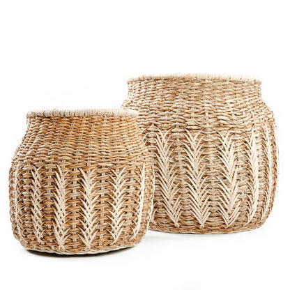 Rattan storage basket De Luziru - Natural - M