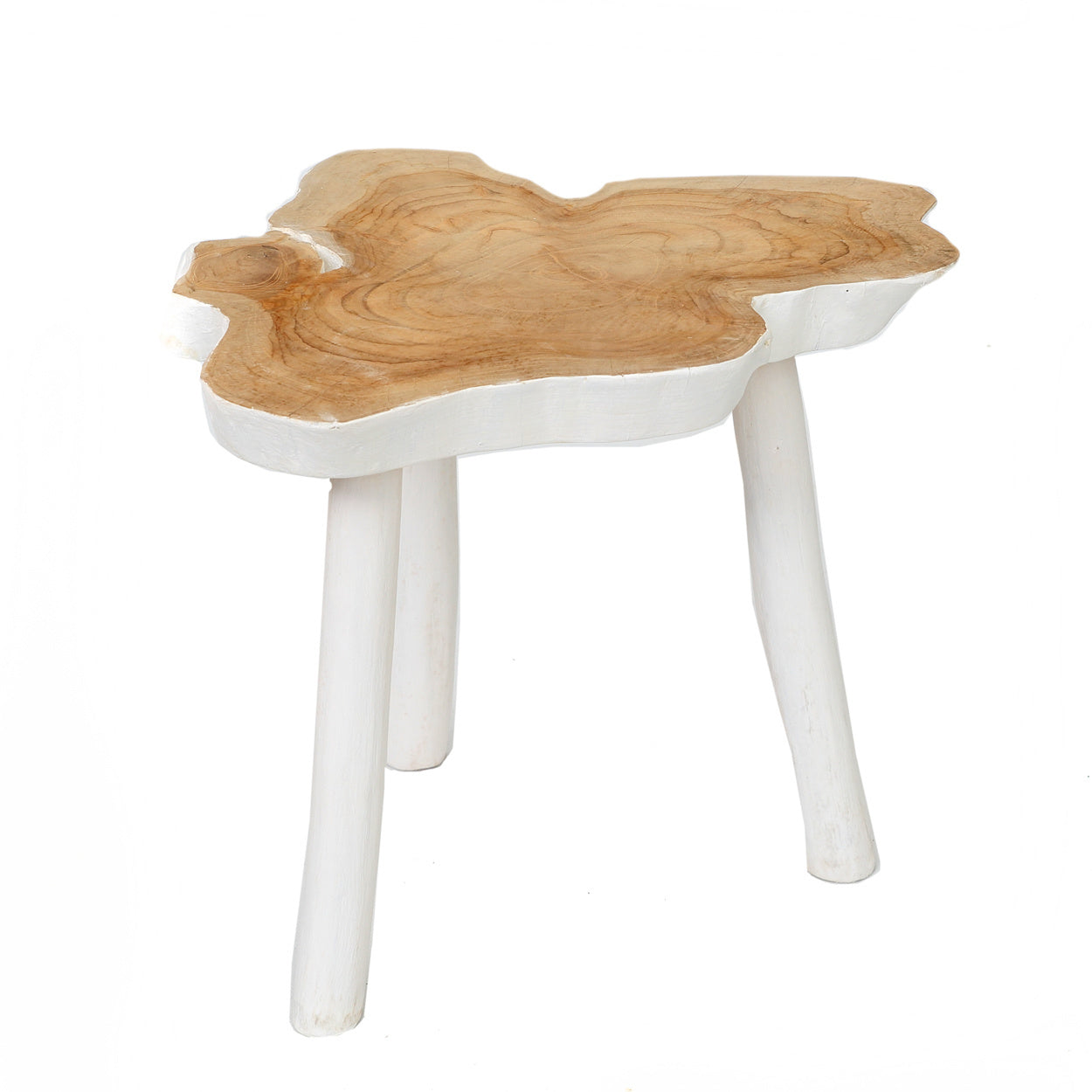 the organic side table - natural white