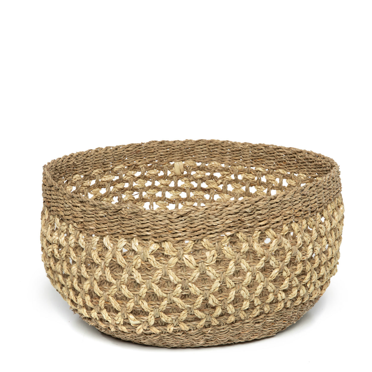 seagrass storage basket de phu quoc - natural - l