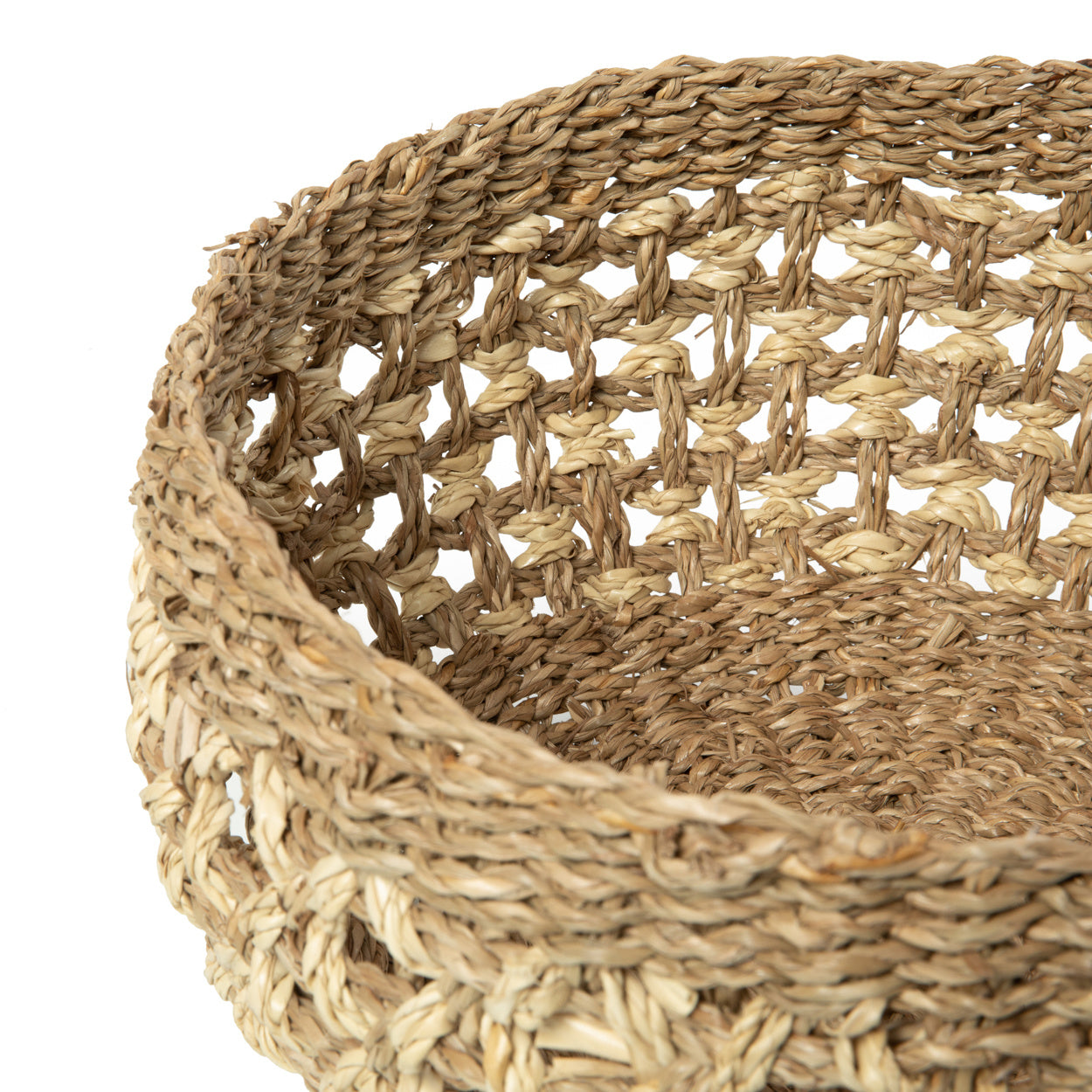 seagrass storage basket de phu quoc - natural - l