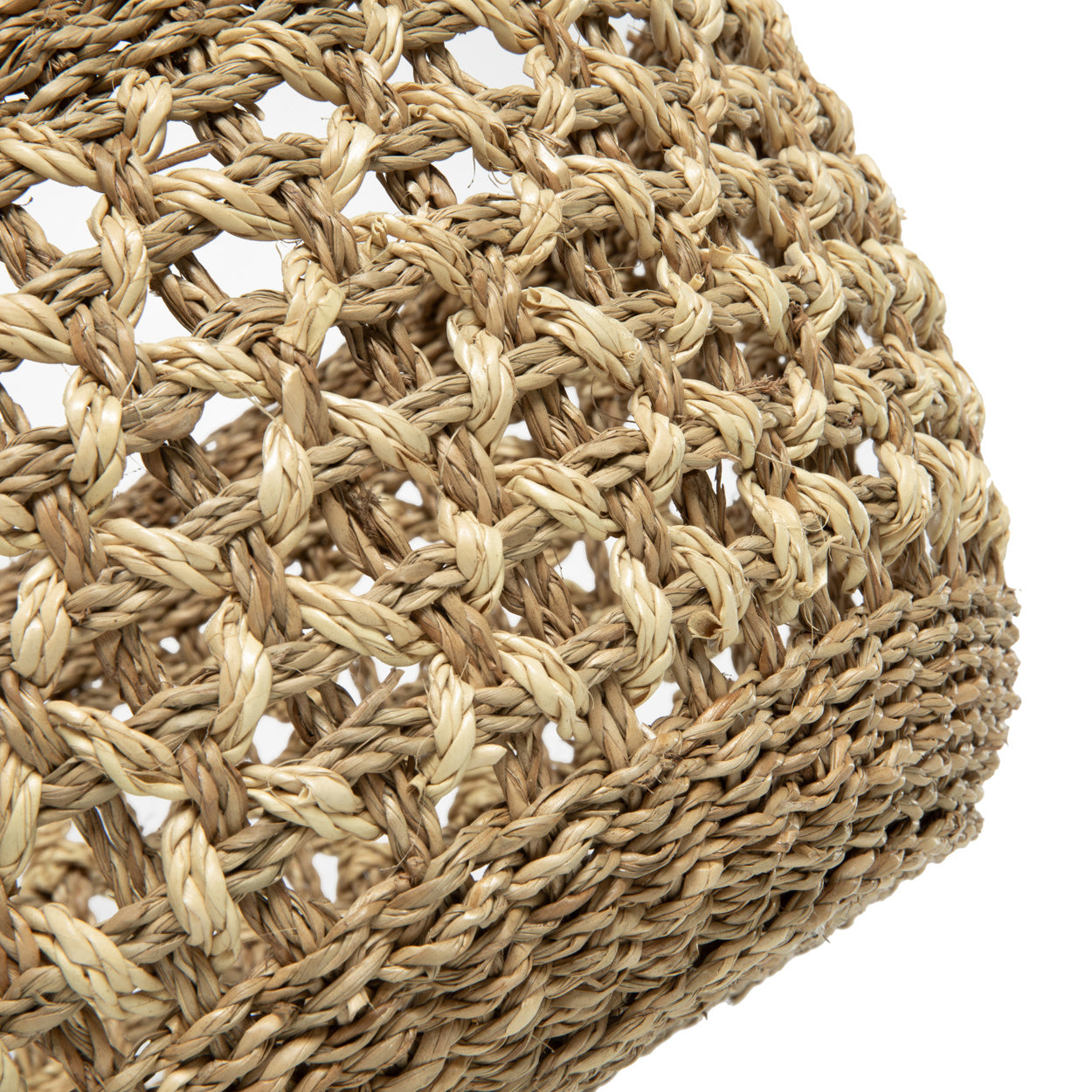 seagrass storage basket de phu quoc - natural - l