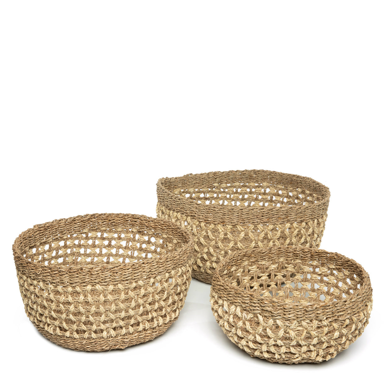 seagrass storage basket de phu quoc - natural - l