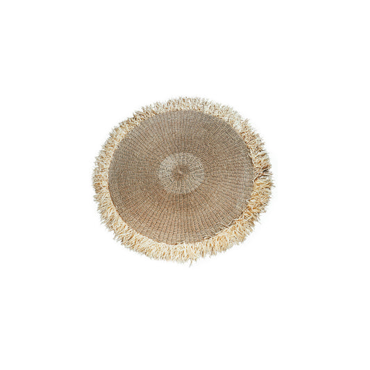 The Raffia Fringed Carpet - Natural - 100