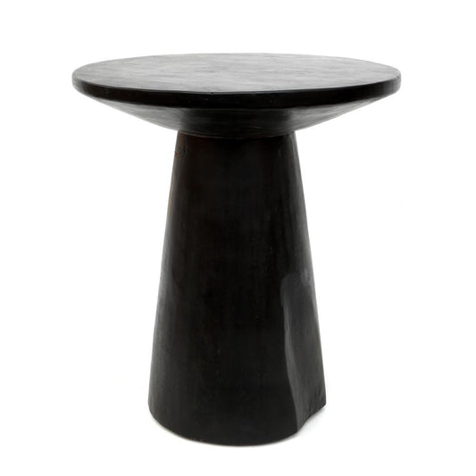 The Timber Conic Side Table - Black - 50