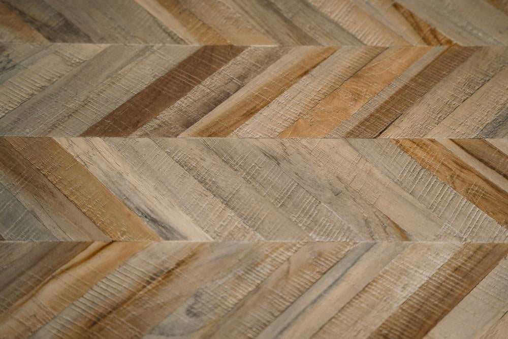 the herringbone console - natural