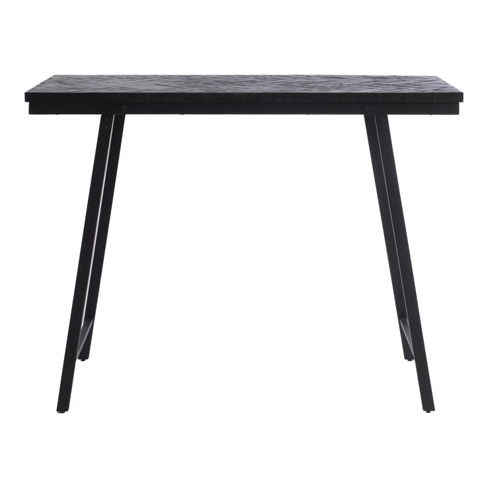 the herringbone high table - black - 140cm