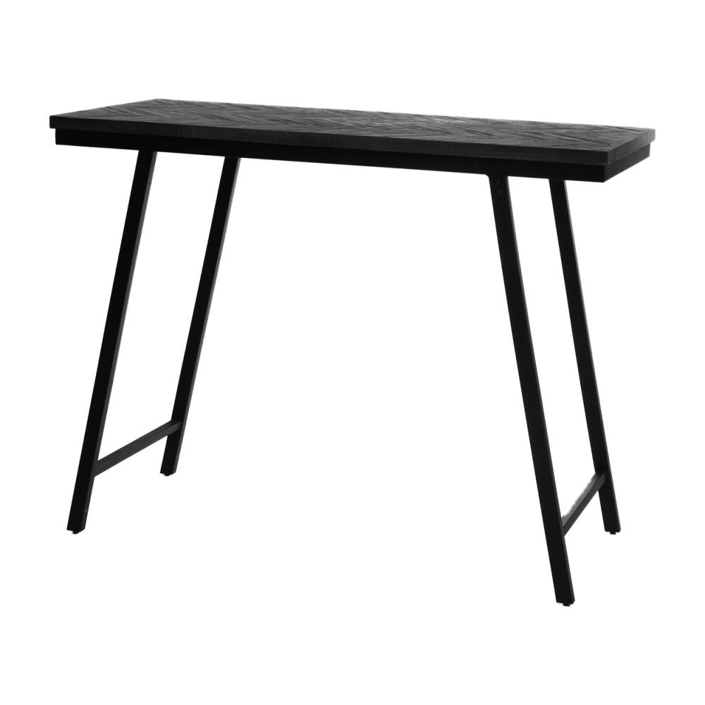 the herringbone high table - black - 140cm