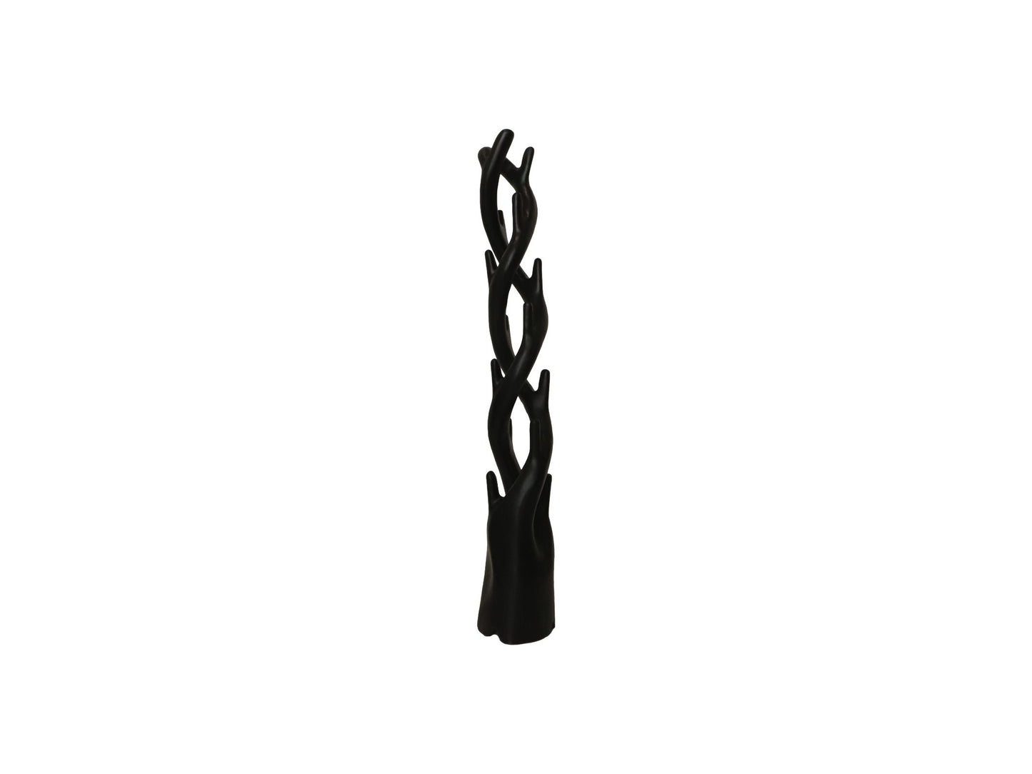 dubbele kapstok - 30x30x190 - zwart - munggur