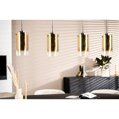 Pendant lamp, 4-light, H850 gold