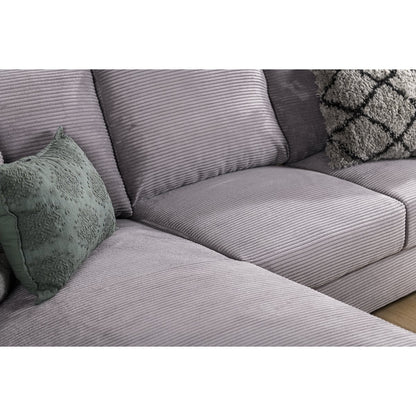 3 seater sofa CL left, fabric RIB, RIB311 grey