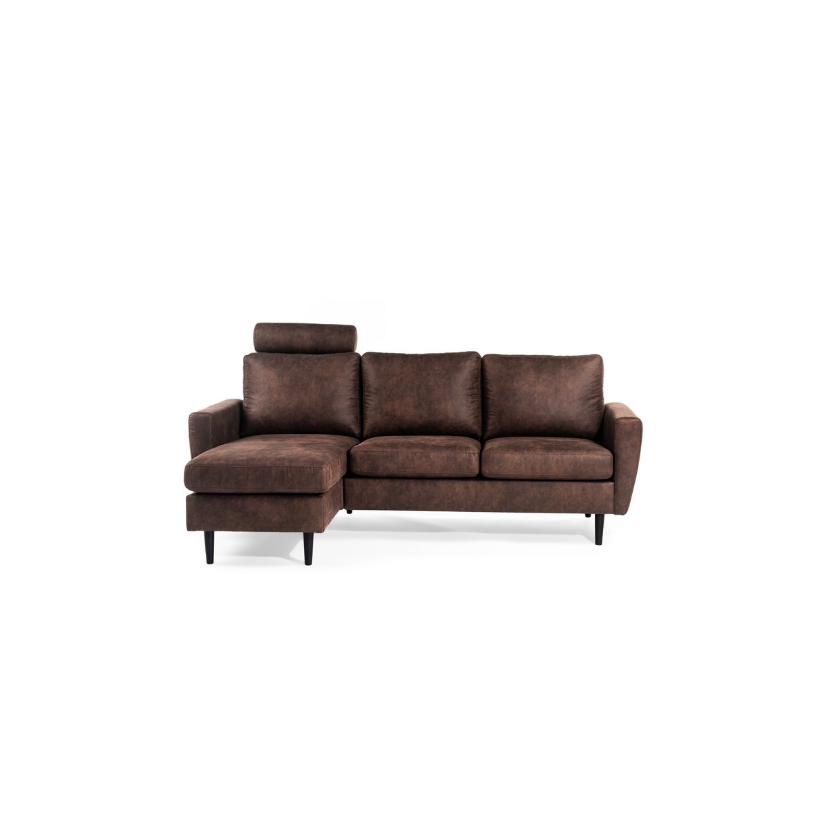 3 seater sofa cl l+r, with headrest, savannah fabric, s430 brown