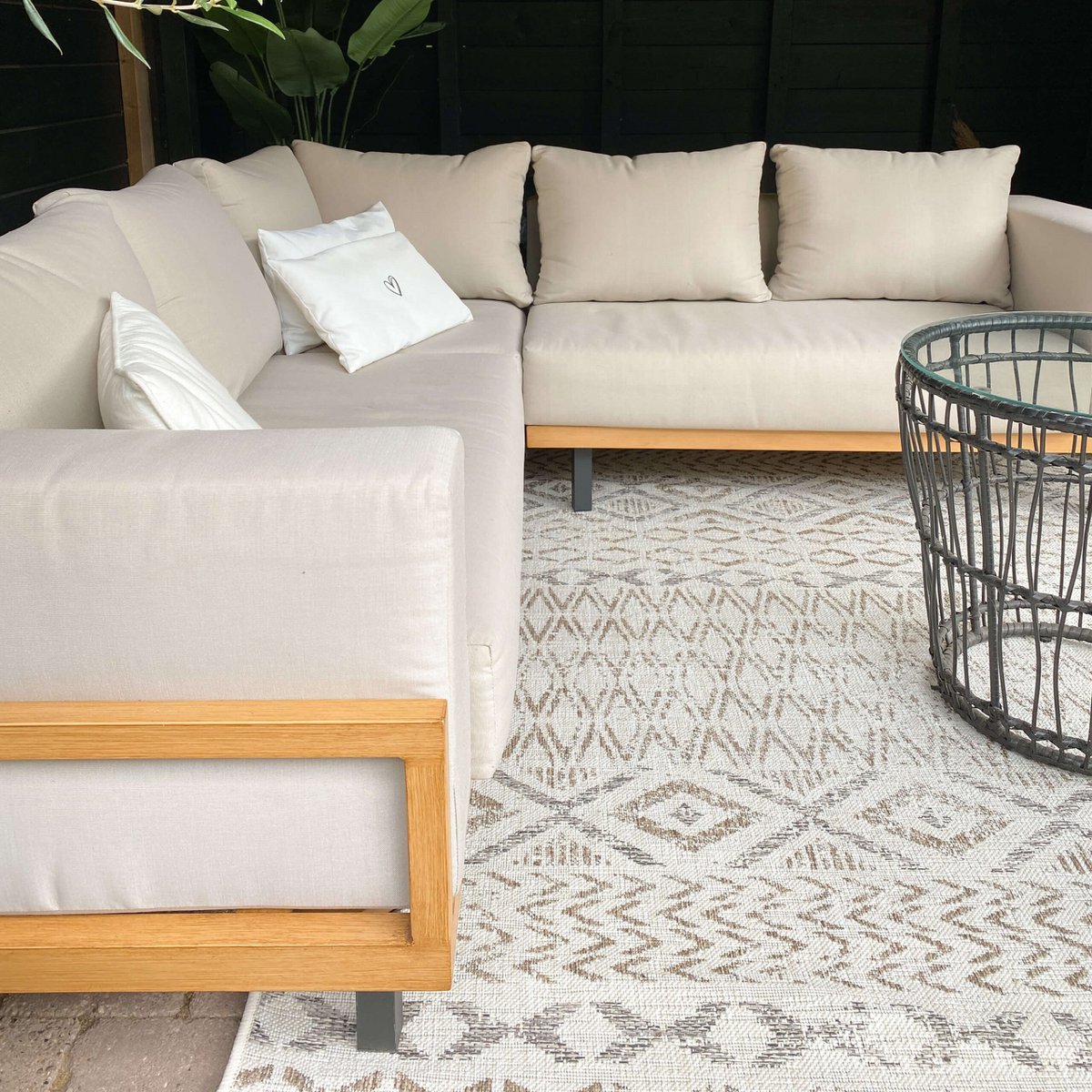 outdoor rug - asti white/sand/anthracite 160 x 230cm