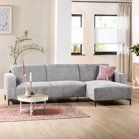 3-seater sofa CL right, fabric Rowan, R311 grey