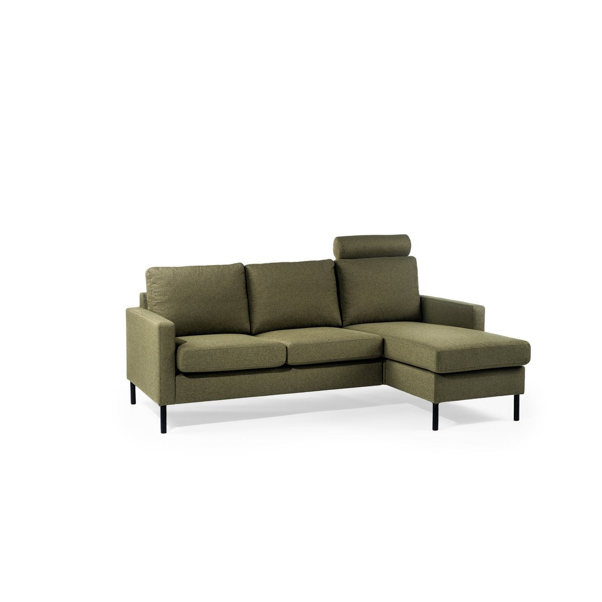 3 seater sofa cl l+r, with headrest, dillon fabric, d156 green