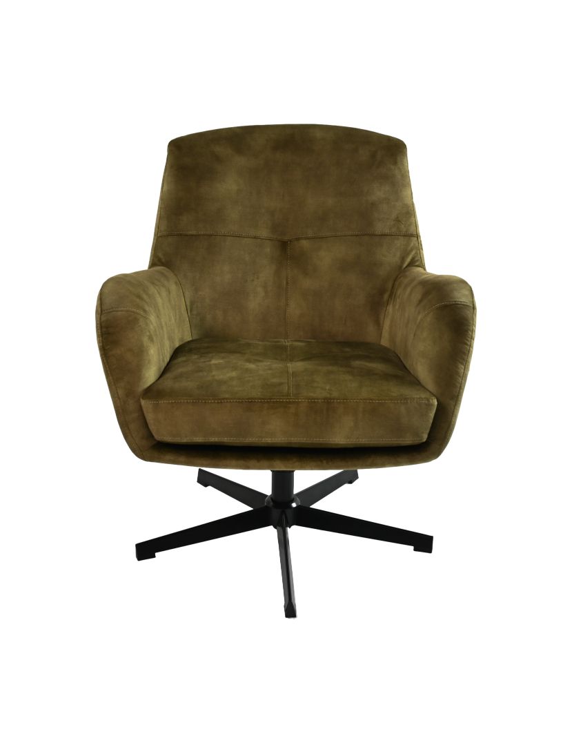 cleveland armchair - 75x73x88 - green/black - adore/metal