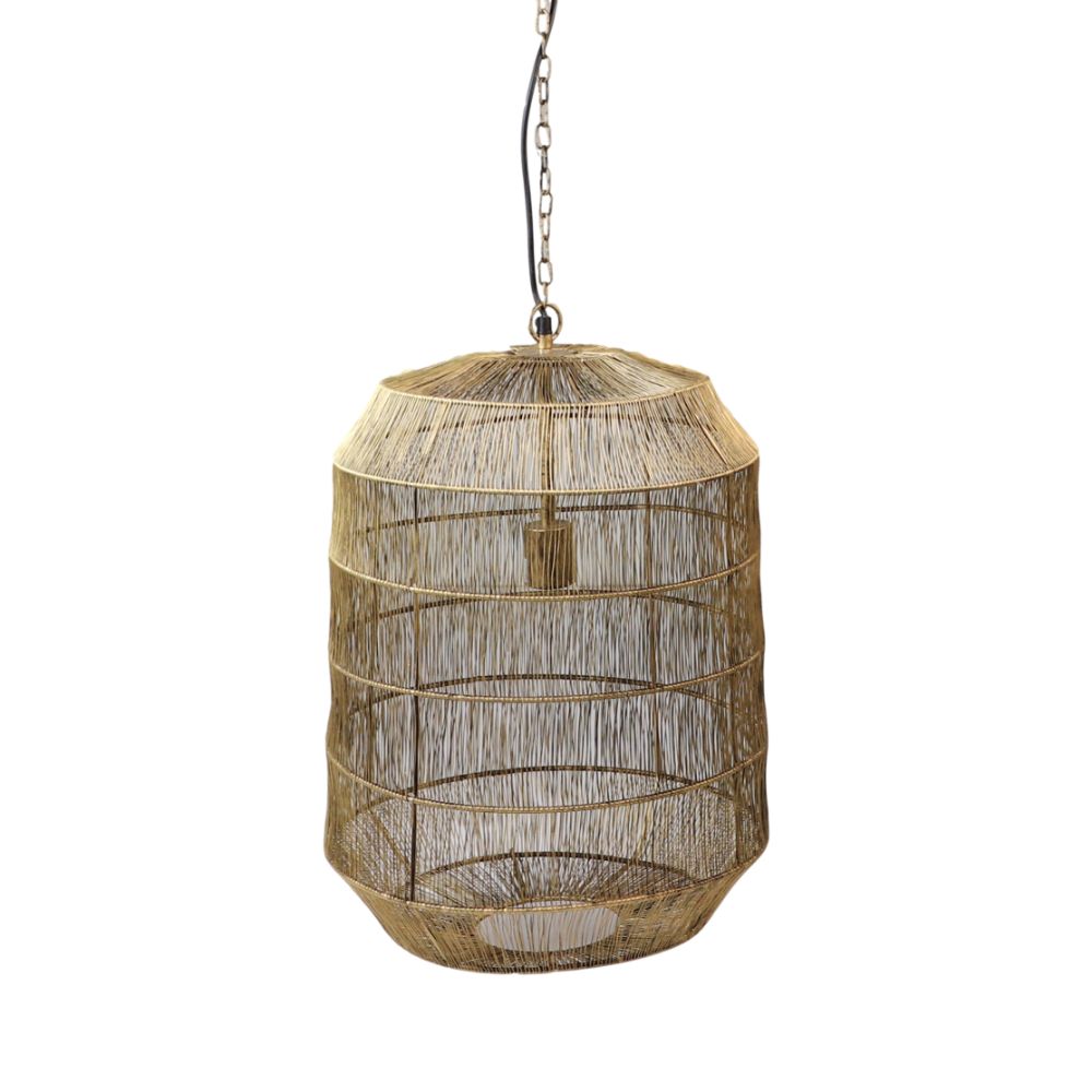 hanging lamp marbella - ø40x61 - gold - metal