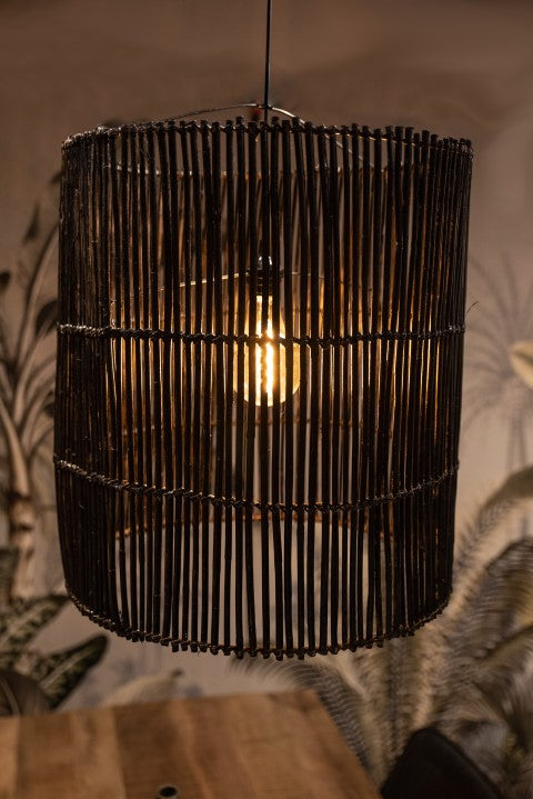 hanglamp - ø50 cm - rotan - black wash