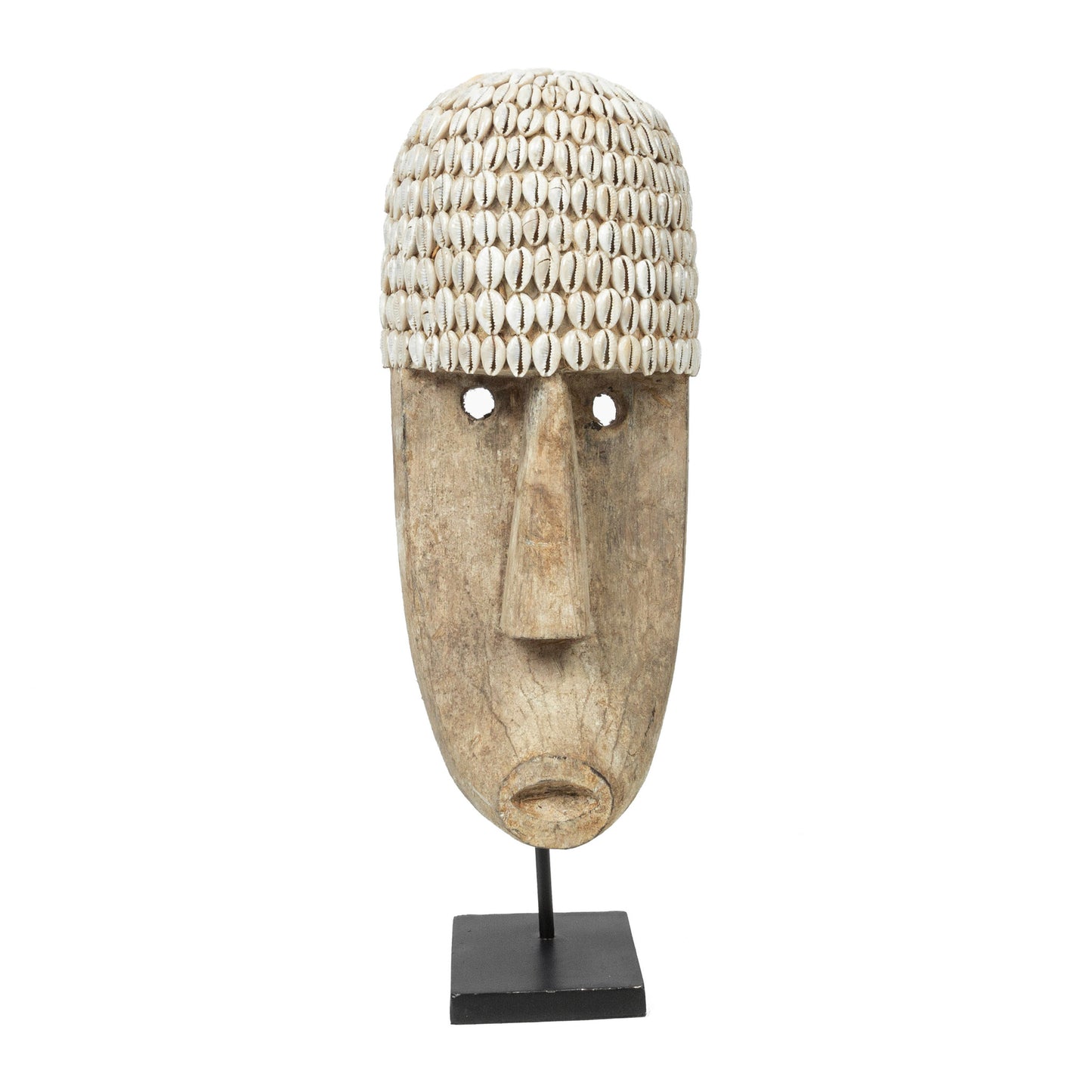 the cowrie mask on stand - large