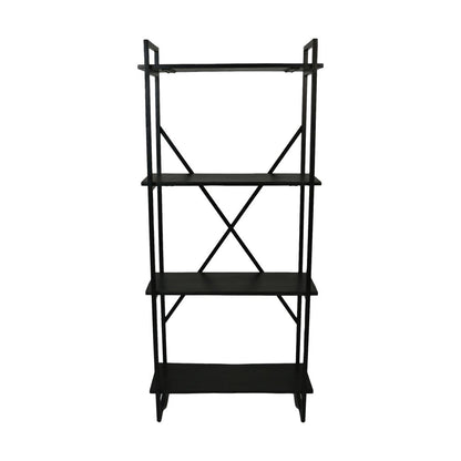 Storage rack - 80x35x180 - Black - Mango wood/iron