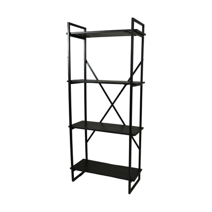 Storage rack - 80x35x180 - Black - Mango wood/iron