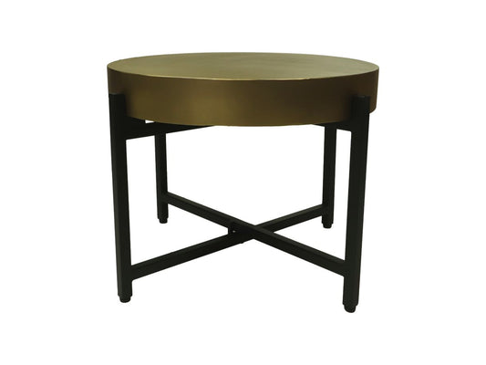 Coffee table - ø50x40 - Gold/black - Metal