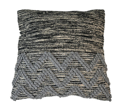 Decorative cushion - 45x45 - Gray/black - Cotton