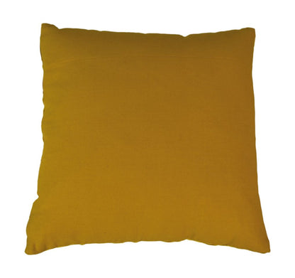 Decorative cushion with print - 45x45 - Mustard yellow/gold - Velvet