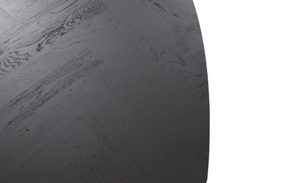 Tafel Fishbone Ovaal - 240x110x77 - Zwart - Eiken/metaal